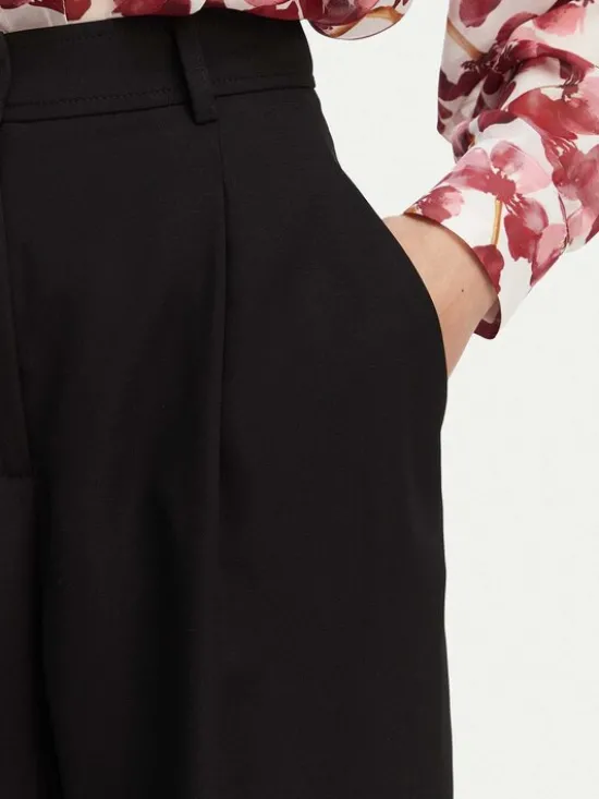ACCESS FASHION Bermudy 63-5115-183 Czarny Relaxed Fit