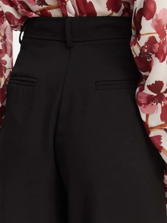 ACCESS FASHION Bermudy 63-5115-183 Czarny Relaxed Fit
