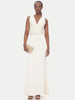 ACCESS FASHION Spódnica maxi 53-6023-147 Beżowy Regular Fit
