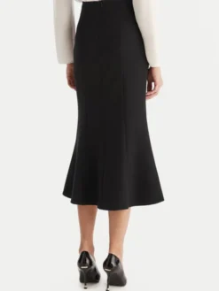ACCESS FASHION Spódnica midi 54-6027-168 Czarny Regular Fit
