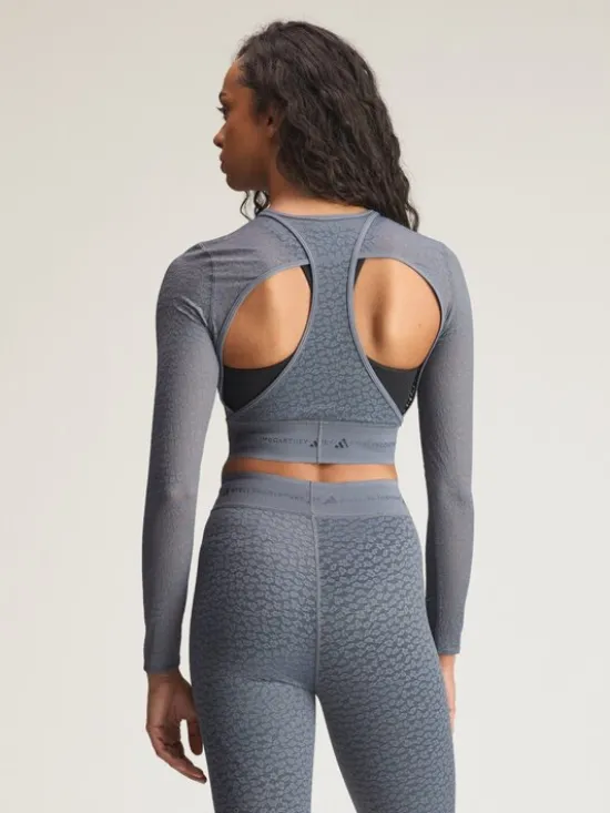 adidas by Stella McCartney Koszulka techniczna 162250 Niebieski Slim Fit