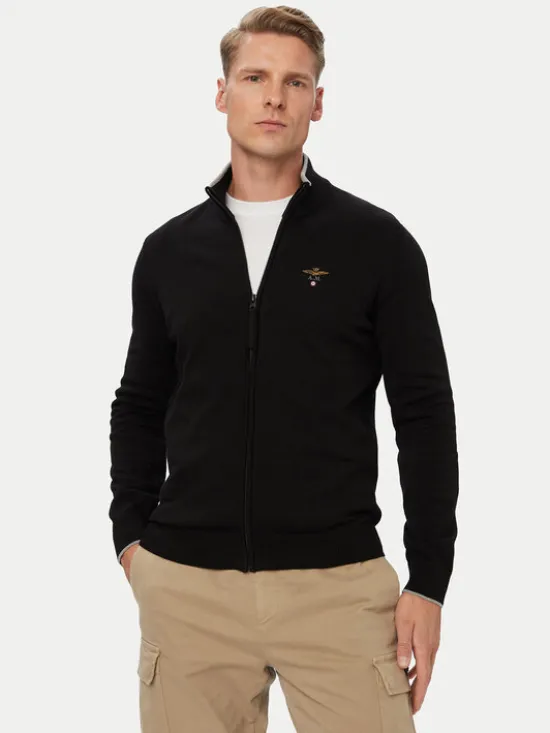 Aeronautica Militare Kardigan 262MA1632UL00506 Czarny