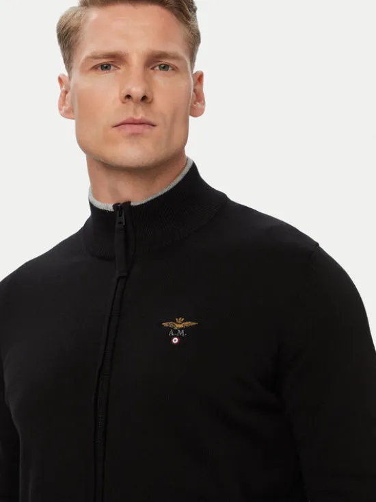Aeronautica Militare Kardigan 262MA1632UL00506 Czarny