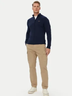 Aeronautica Militare Kardigan 262MA1646UL00924 Granatowy Regular Fit