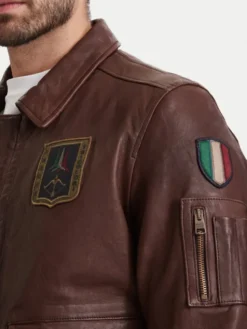 Aeronautica Militare Kurtka skórzana 262PN0895U100839 Brązowy Regular Fit