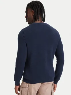 Aeronautica Militare Sweter 262MA1659UL00903 Granatowy Regular Fit