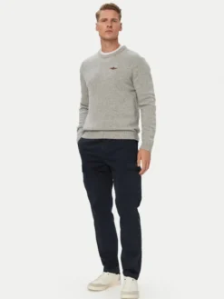 Aeronautica Militare Sweter 262MA1645UL00924 Szary Regular Fit