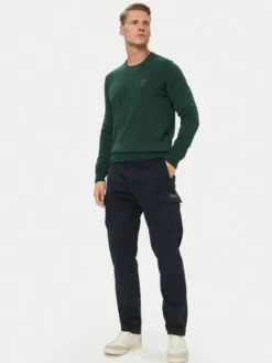 Aeronautica Militare Sweter 262MA1631UL00506 Zielony Regular Fit