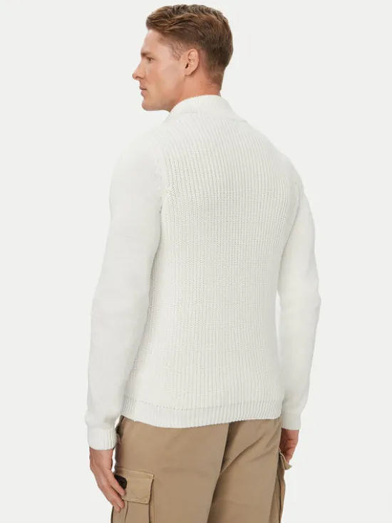 Aeronautica Militare Sweter 262MA1572UL00409 Biały Regular Fit