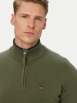 Aeronautica Militare Sweter 262MA1670UL00506 Khaki Regular Fit
