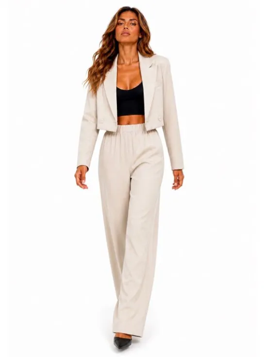 Agatha Studio Garnitur A26SS-KA-K21 Beżowy Regular Fit