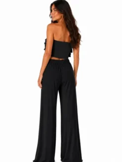 Agatha Studio Komplet bluzka i spodnie A26LS-KA-K46 Czarny Slim Fit