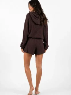Agatha Studio Komplet sweter i spodnie materiałowe A26SS-KE-K07 Brązowy Slim Fit
