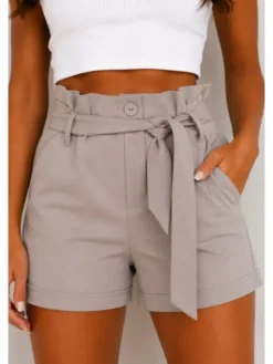 Agatha Studio Szorty materiałowe A26LS-WS-K01 Brązowy Regular Fit