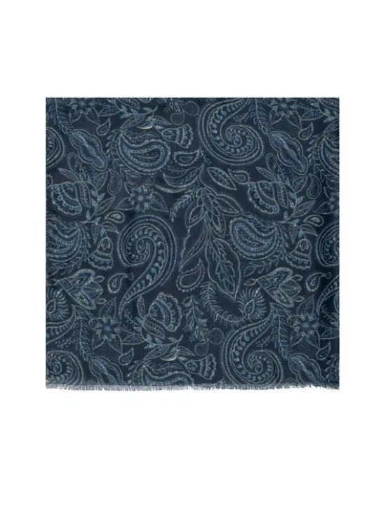 ALLORA BE UNIQUE Szal viscose & cotton Niebieski