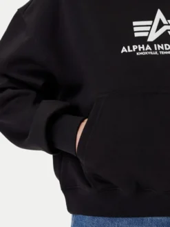 Alpha Industries Bluza Basic 258040 Czarny Regular Fit