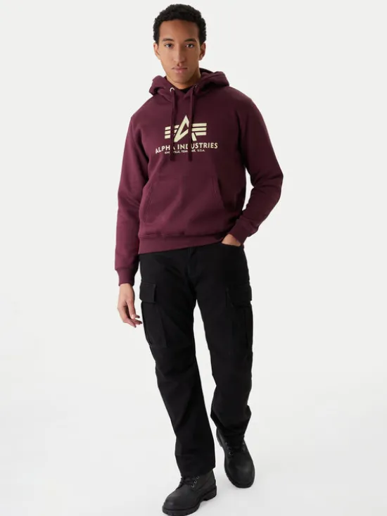 Alpha Industries Bluza Basic 178312 Bordowy Regular Fit