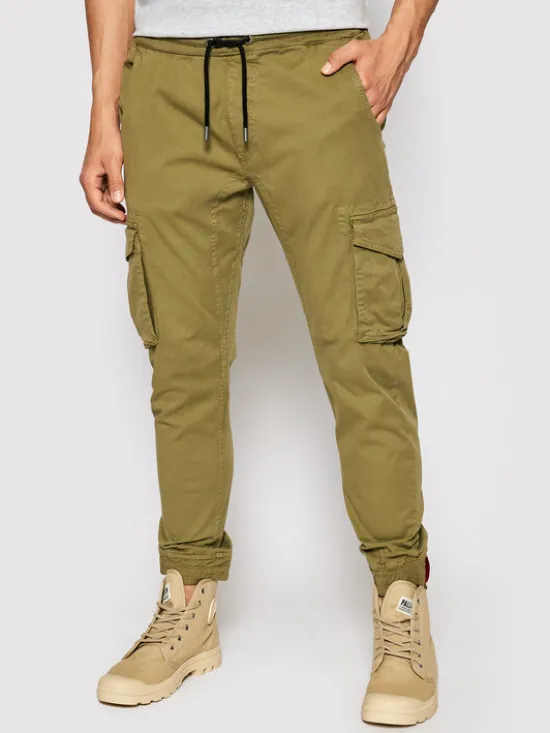 Alpha Industries Joggery 116202 Zielony Tapered Fit