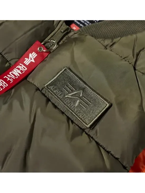 Alpha Industries Kamizelka Puffer Vest Zielony Regular Fit