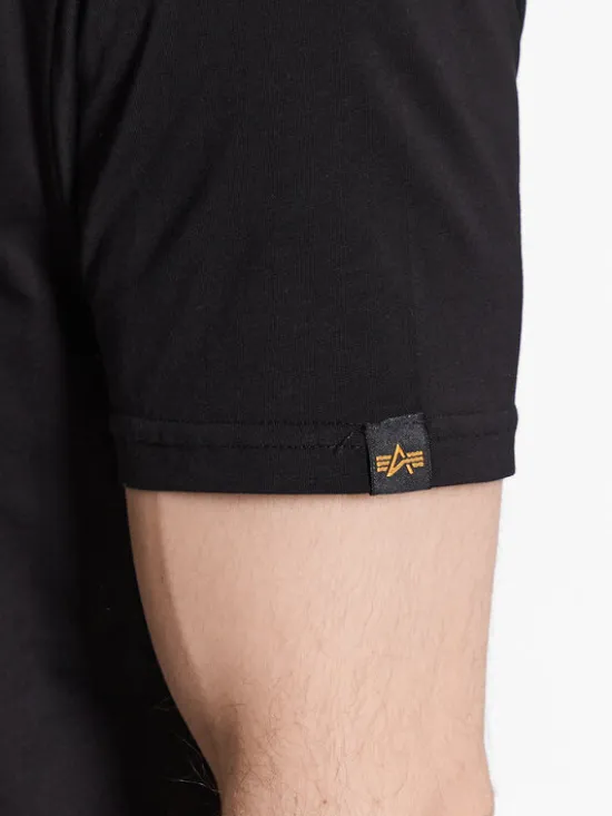 Alpha Industries Komplet t-shirtów Alpha Label 118534 Czarny Regular Fit