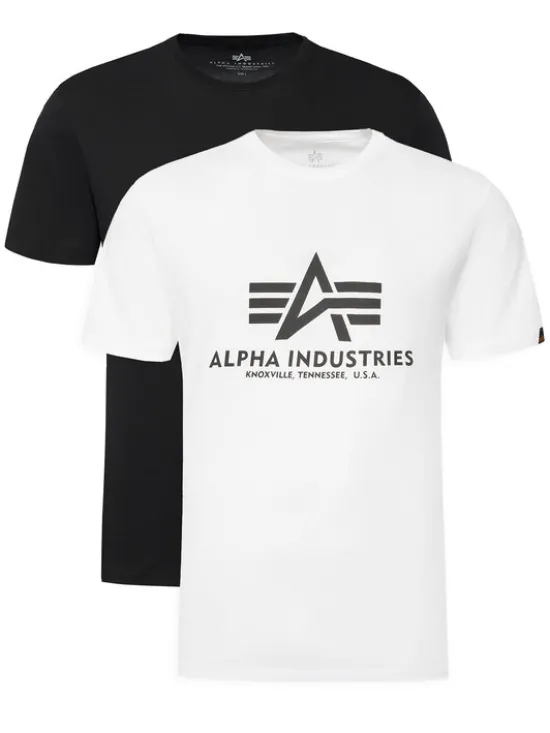Alpha Industries Komplet t-shirtów Basic 106524 Kolorowy Regular Fit