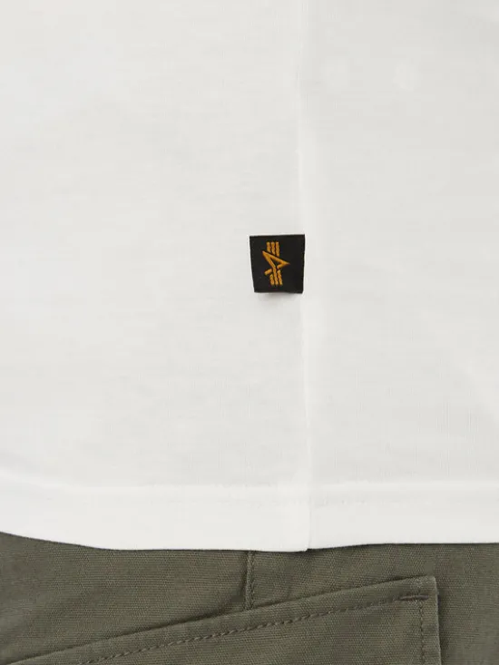 Alpha Industries Longsleeve Basic Small Logo 198517 Biały Regular Fit
