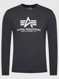 Alpha Industries Longsleeve Basic 100510 Granatowy Regular Fit