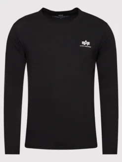 Alpha Industries Longsleeve Basic Small Logo 198517 Czarny Regular Fit