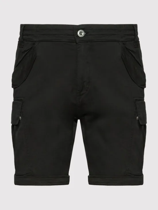 Alpha Industries Szorty materiałowe Airman 116211 Czarny Regular Fit