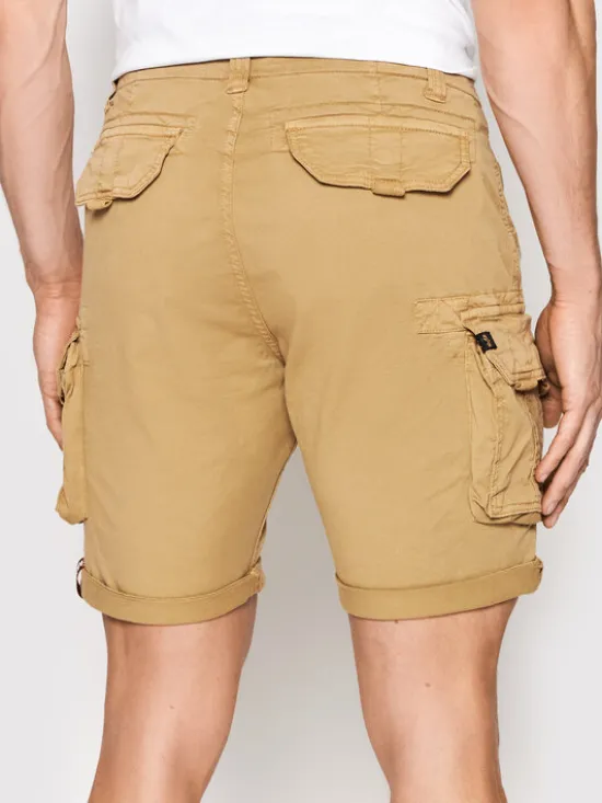 Alpha Industries Szorty materiałowe Crew 176203 Beżowy Regular Fit