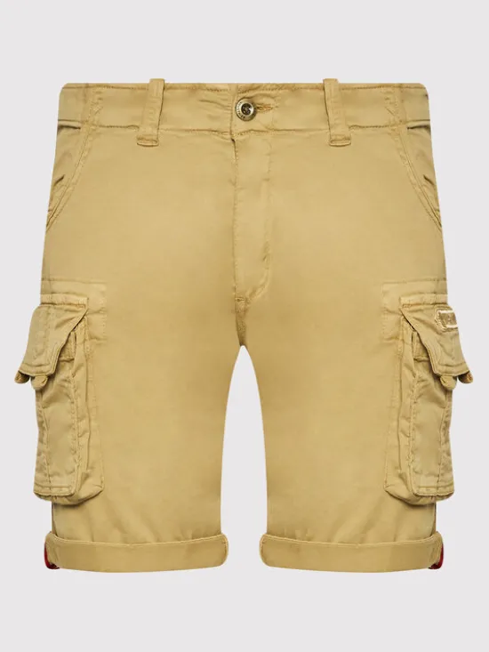 Alpha Industries Szorty materiałowe Crew 176203 Beżowy Regular Fit