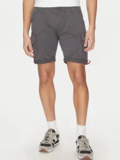 Alpha Industries Szorty materiałowe Crew 176203 Szary Slim Fit