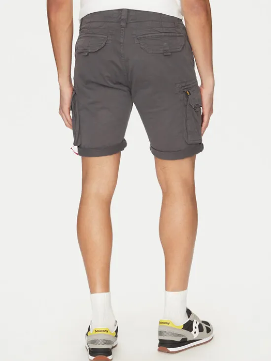 Alpha Industries Szorty materiałowe Crew 176203 Szary Slim Fit