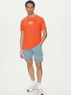 Alpha Industries Szorty materiałowe Crew 176203 Niebieski Slim Fit