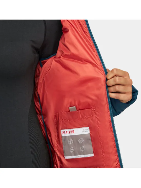 Alpinus Kurtka puchowa Cortina Niebieski Slim Fit