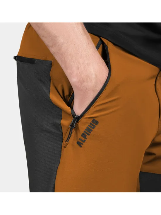 Alpinus Spodnie outdoor Dekan Pomarańczowy Regular Fit