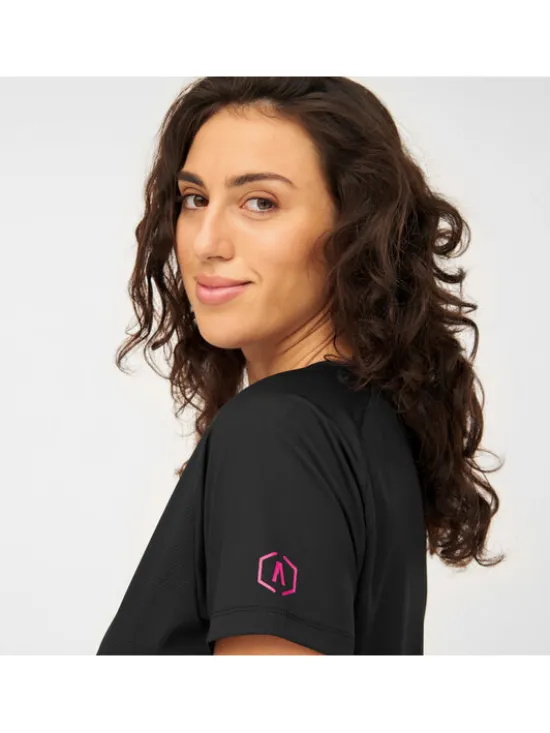 Alpinus T-Shirt Bona Czarny Regular Fit