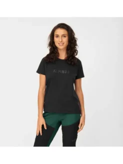 Alpinus T-Shirt Bona Czarny Regular Fit