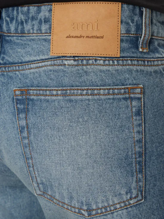 AMI Paris Jeansy HTR001.DE0046 Niebieski Classic Fit