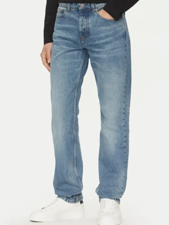 AMI Paris Jeansy HTR001.DE0046 Niebieski Classic Fit