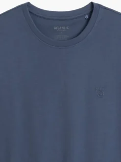 Atlantic Piżama Long Peach Effect Niebieski Regular Fit