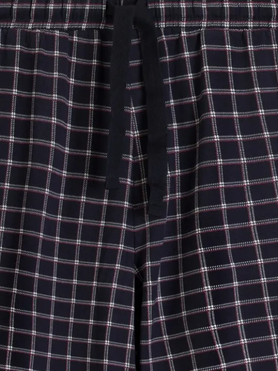Atlantic Piżama Long Peach Effect Niebieski Regular Fit
