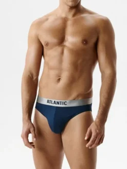 Atlantic Slipy pima cotton Granatowy