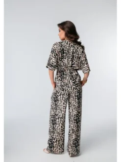 Aurora Garnitur Kimono animal print Czarny Custom Fit