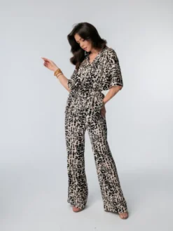 Aurora Garnitur Kimono animal print Czarny Custom Fit