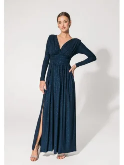 Aurora Sukienka wieczorowa Adelle brokat granat Granatowy Feminine Fit