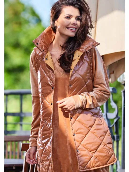 Awama Bezrękawnik A383 Beżowy Basic Fit