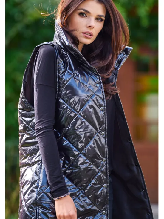 Awama Bezrękawnik A383 Czarny Basic Fit