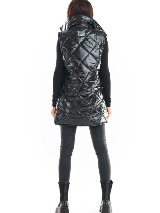 Awama Bezrękawnik A383 Czarny Basic Fit