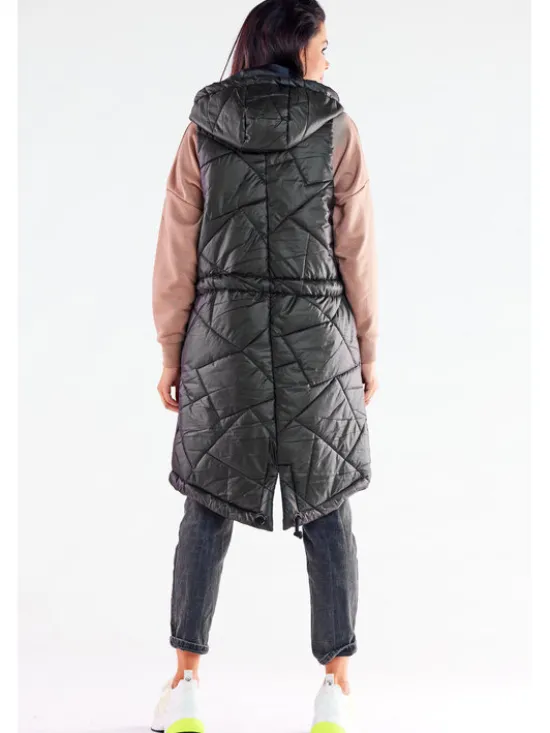 Awama Bezrękawnik A543 Czarny Basic Fit